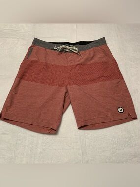 Vuori Men's Cruise Boardshort - Terracotta Heathered - Size 34 (Large)
